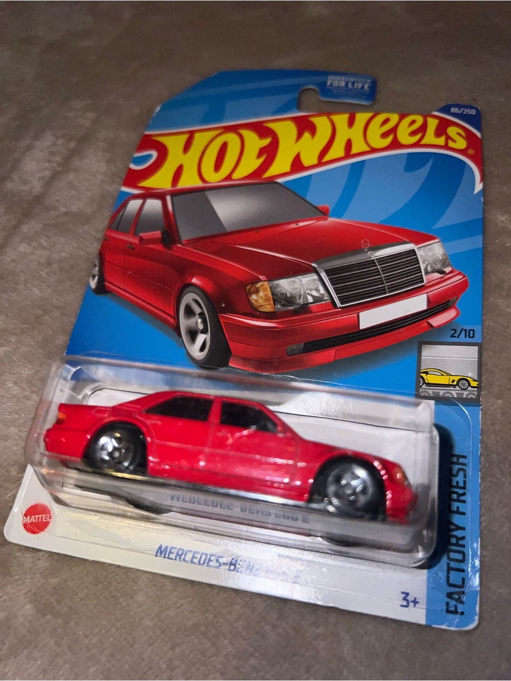 Hot Wheels Mercedes-Benz 500 E Factory Fresh 2021 1:64 Diecast Car Red